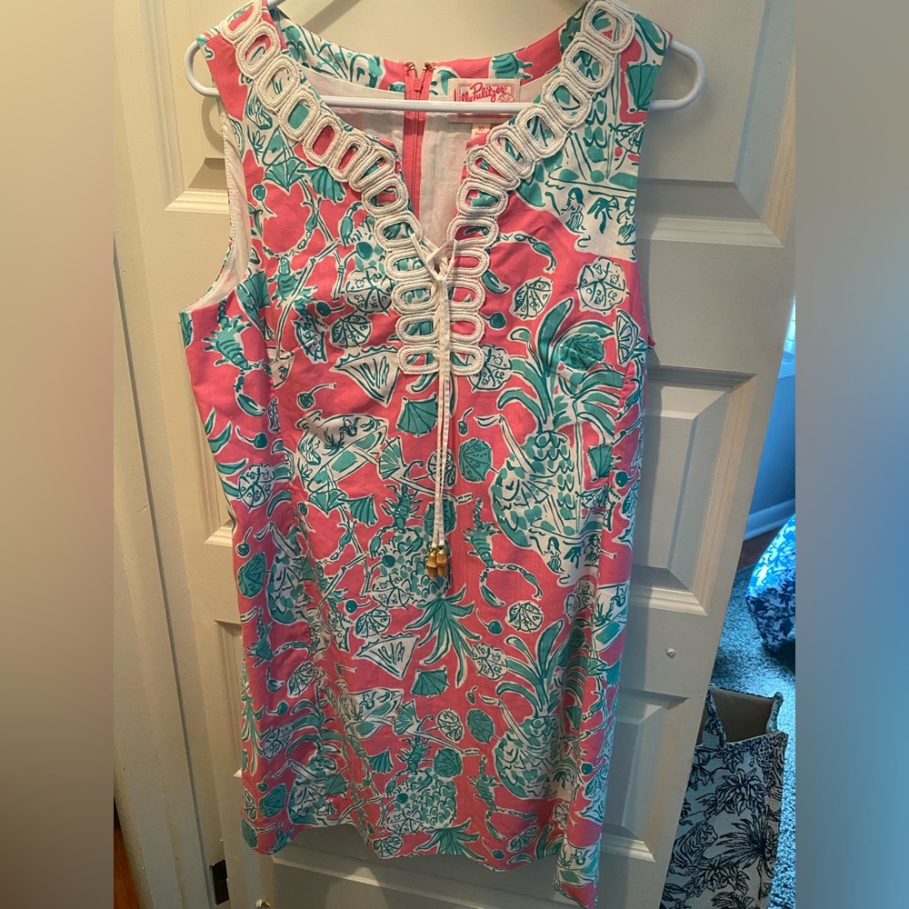 RARE Lilly Pulitzer Original vintage scorpion bowl shift dress size 10